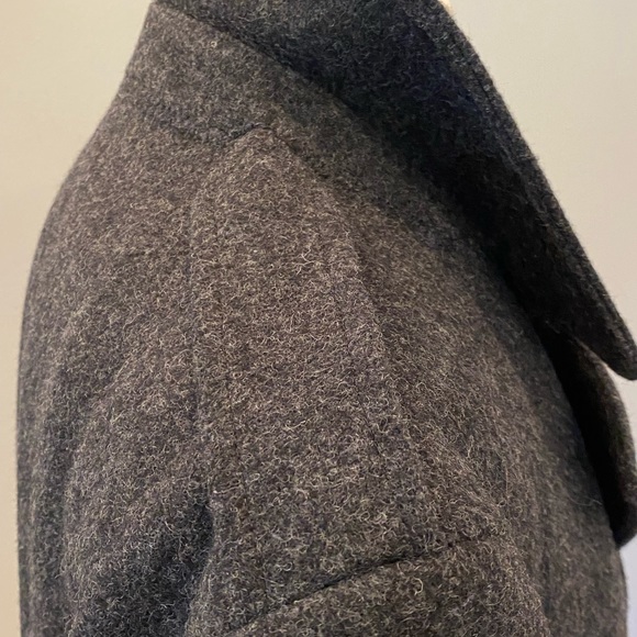 John Christian Collection International Mens Charcoal Gray Wool Coat / Size L - Picture 7 of 16
